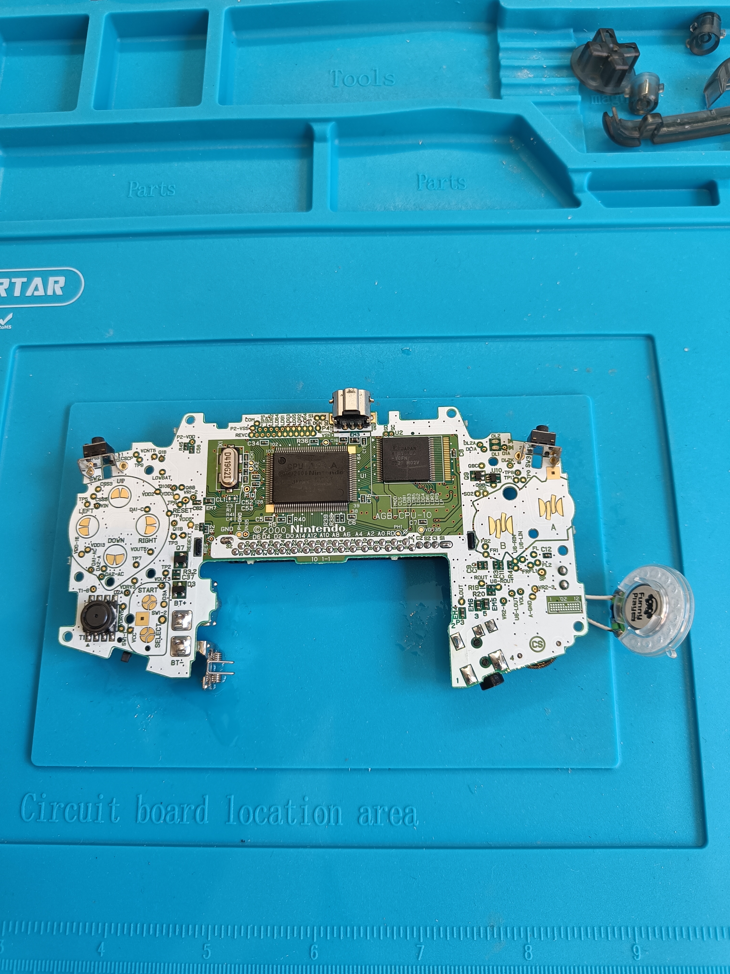 GBA cleaned motherboard