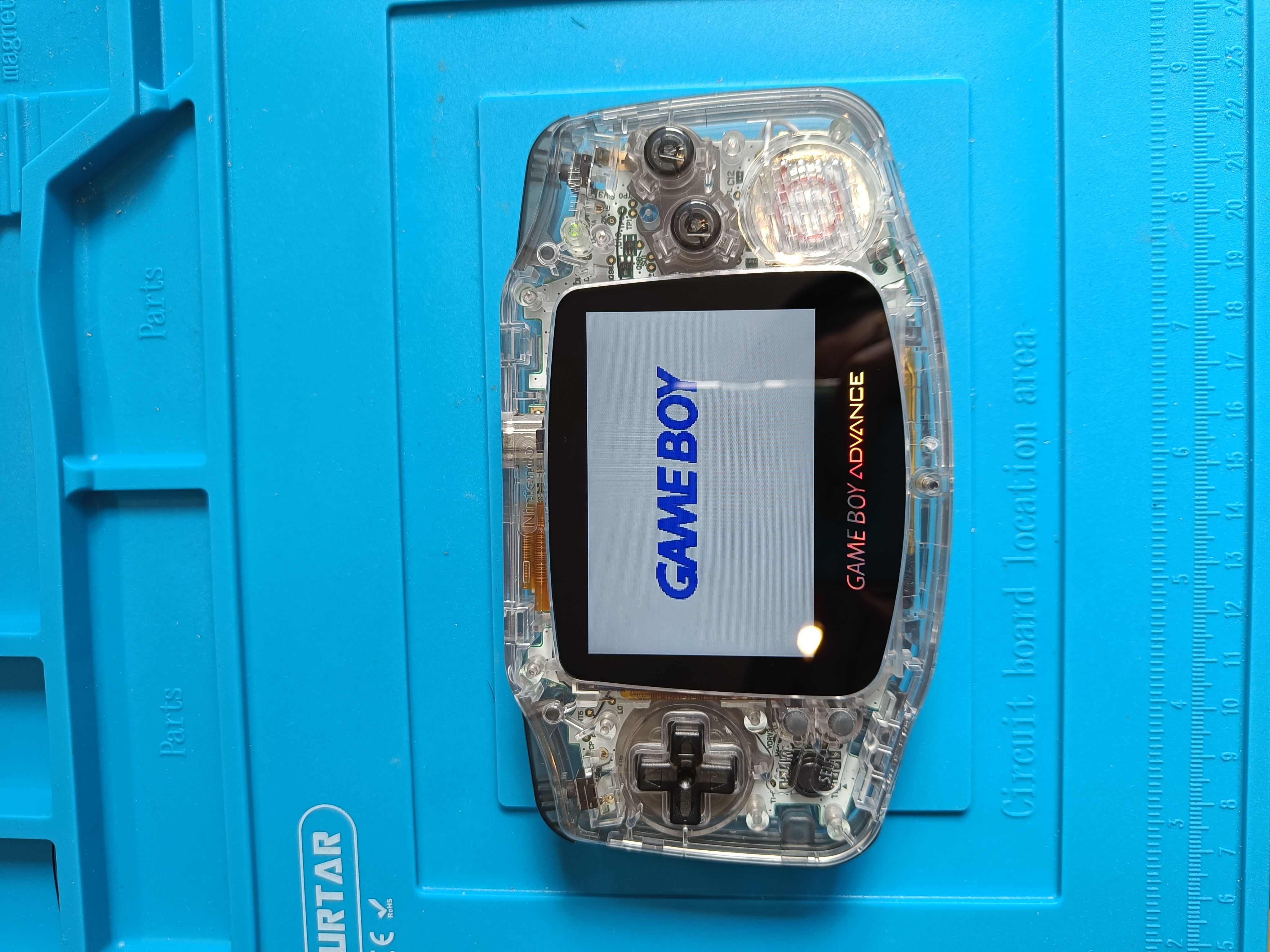 GBA screen powered on